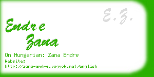 endre zana business card